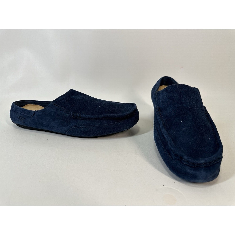Ugg suede driving moccasins men's size 10 blue low‎ slide